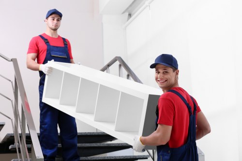 Busy moving day in Clapham with packing and transport preparation