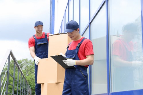 Professional packing services in Clapham with organized boxes