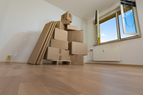 Team completing a property risk assessment before moving items