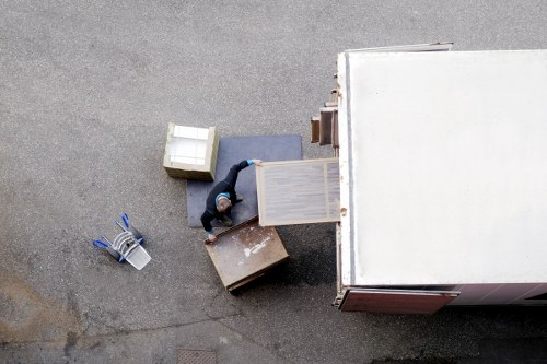 Neatly packed household boxes ready for a smooth move in Clapham