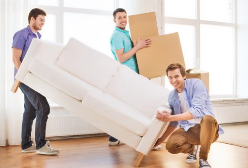 House removalists in Clapham preparing boxes and furniture for moving day