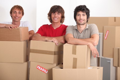 Securely loaded removals vehicle with careful packing