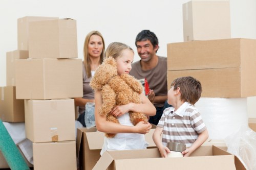Business moving service with a van in Clapham
